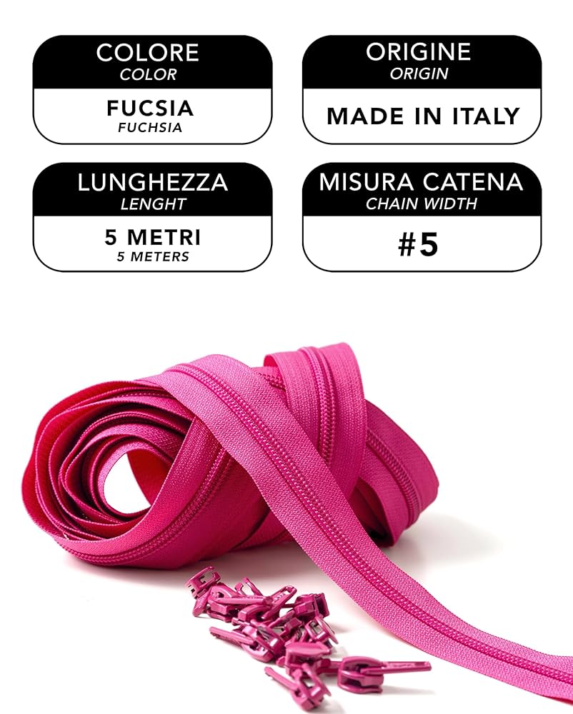 Amazon.com: IPEA Fuchsia Pink Continuous Chain Zipper 5
