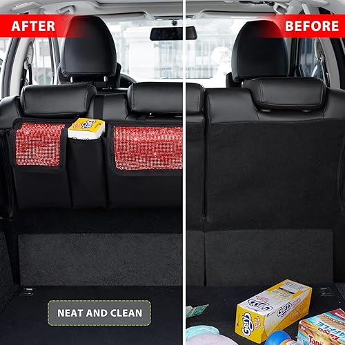 Miniatura 3 de eing Organizador y almacenamiento para maletero de automóvil, organizador colgante para asiento trasero para SUV, camión, MPV, impermeable, bolsa de