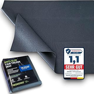 MOKONO Anti-slip mat, extra large, 180 x 120 cm, black, can be cut to size, boot mat for a firm hold in the car.