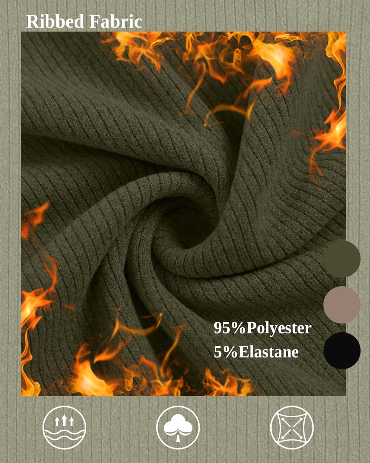 3 Pack Women's Maternity Shirts Fleece Long Sleeve V Neck Ribbed Pregnancy Tops Slim Fit Base Layer Mama Clothes - Image 4