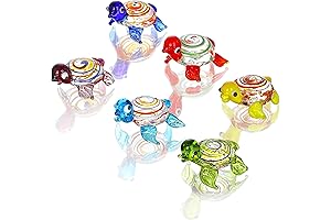 HDCRYSTALGIFTS Sea Turtle Figurines Hand Blown Glass Collectibles Ornament