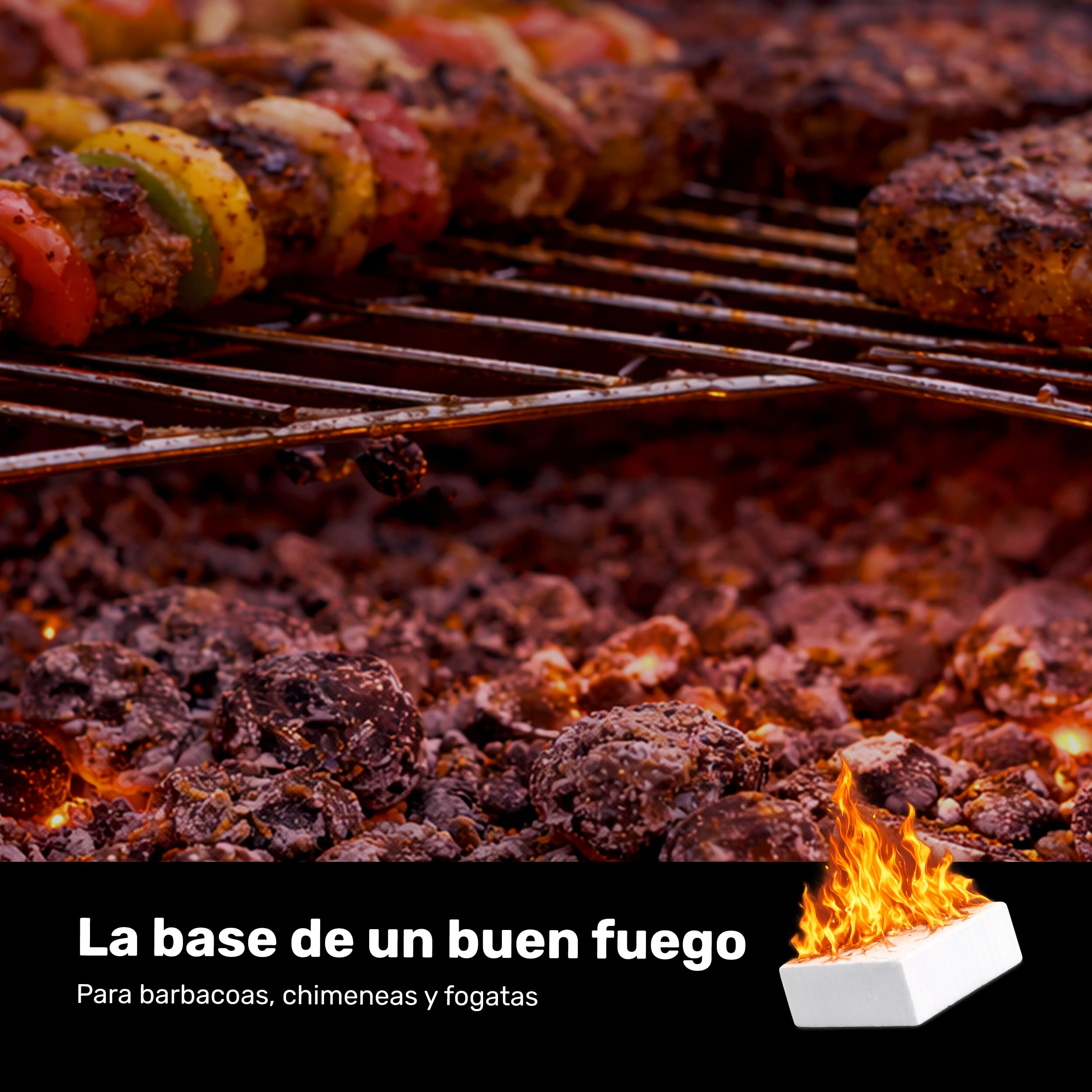 BESCH Pack 12 Pastillas de Encendido para Barbacoas y Chimeneas – Encendido Rápido y Seguro – Iniciador de Fuego Sólido para Leña, Carbón y Fogatas – Ideal para Camping y Exterior
