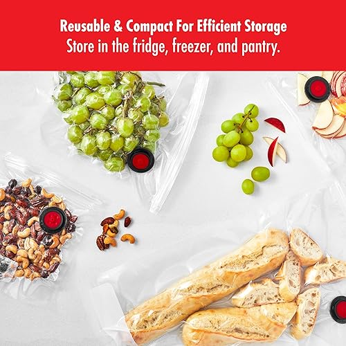 Miniatura 5 de ZWILLING Fresh & Save - Bolsas selladoras al vacío de varios tamaños, 30 unidades, bolsas reutilizables para Sous Vide