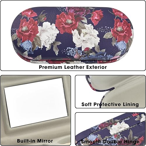 Miniatura 4 de Estuche 2 en 1 para lentes de contacto y lentes, diseño de doble cara de doble uso con espejo, pinzas y botella de solución para lentes de contacto,