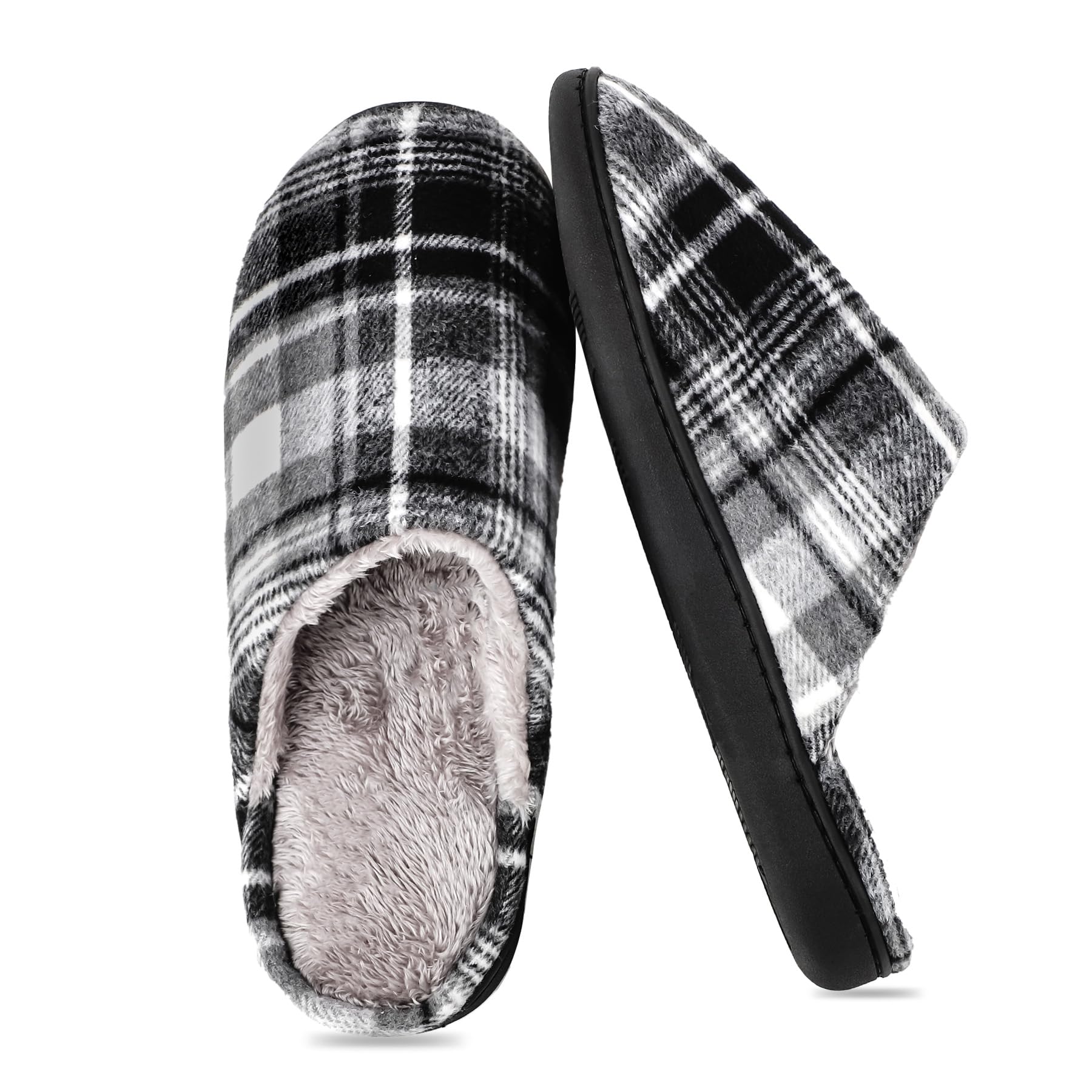 riemot Women's Men's Furry Warm Slippers, Memory Foam Slippers Comfortable Closed Toe House Slippers Shoes Anti Slip Sandals Lightweight Winter Indoor Slippers — view 18