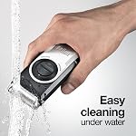 Rasoir Mobile Braun M90 pour Tonte Précise, Idéal pour les Voyages, Noir/Argent