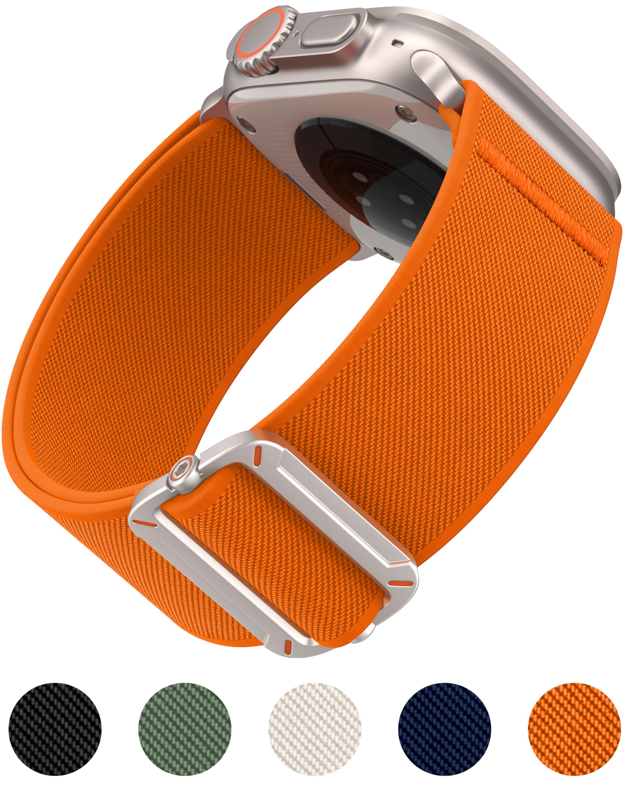 Higgs Nylon Cinturini Compatibile con Cinturino Apple Watch 44mm 46mm 45mm 42mm Ultra/Ultra 2 49mm Uomo,Cinturino Regolabile Nylon Elastico Sport Cinturino per iWatch Series 10 9 SE/2 8 7 6 5 4 3 2 1