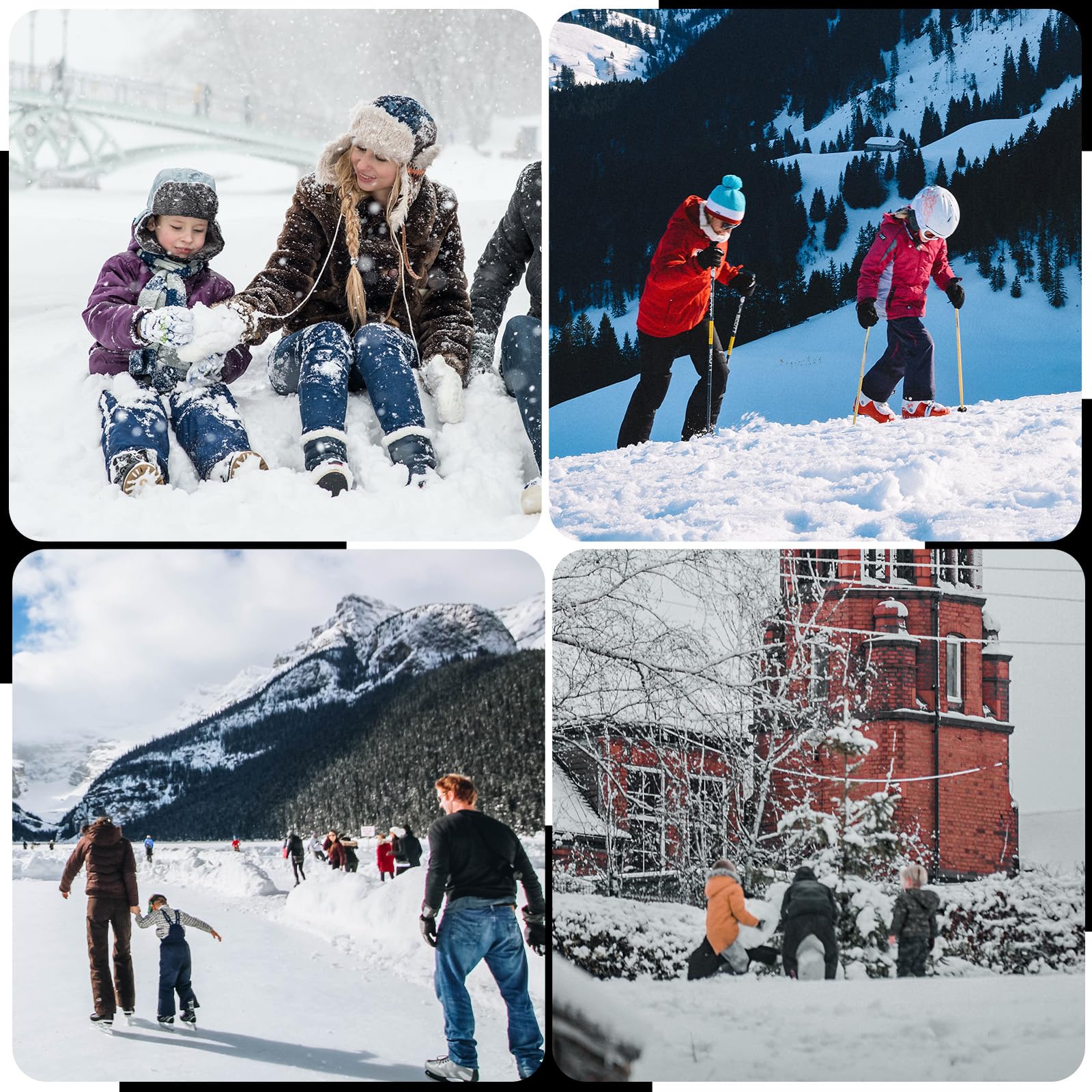 Calcetines de Esquí para Niños 1 Par de Calcetines Calientes sobre Rodilla Calcetines Invierno para Snowboard Esquiar Senderismo Trekking 25-36
