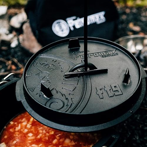 Miniatura 6 de Petromax Horno holandés de hierro fundido para cocinar u hornear al aire libre sobre una fogata o en la cocina del hogar, los utensilios de cocina