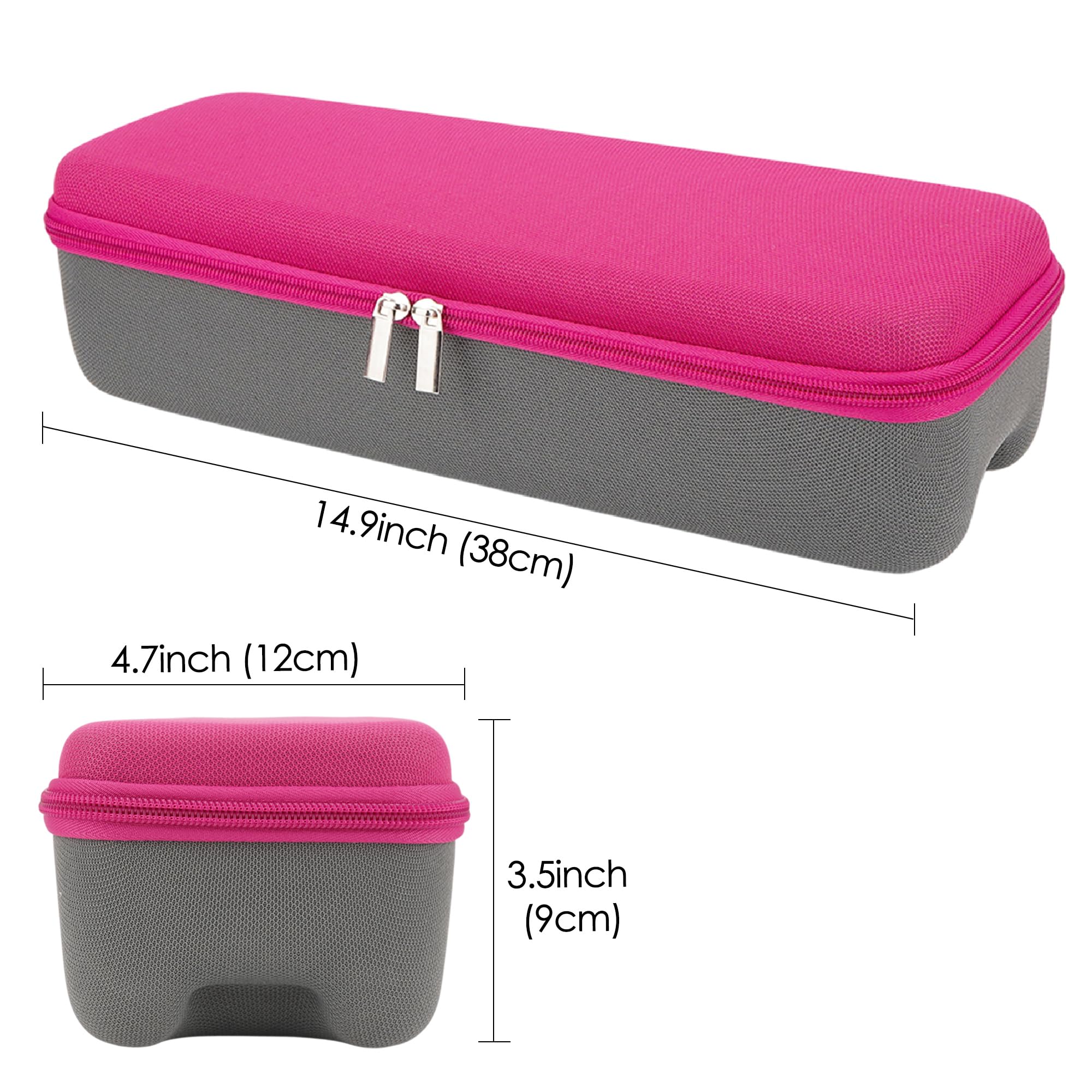 Funda rígida de viaje de etilvinilacetato de etilvinilacetato (EVA), portátil para cepillo de aire caliente, bolsa de viaje compatible con secador de pelo Revlon de un solo paso,