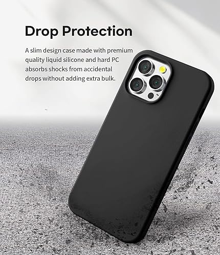 Miniatura 8 de GOOSPERY Funda de silicona líquida compatible con iPhone 13 Pro Max, suave al tacto, protección de cuerpo completo, a prueba de golpes, con forro de
