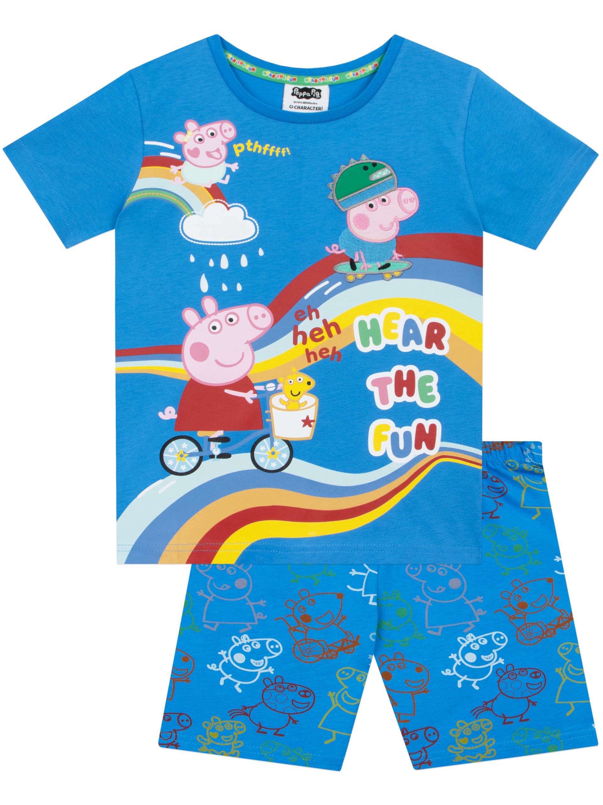 Peppa Pig Boys Blue Pyjamas, George Pig Pjs, Fun Children’s Pyjama Set, Pyjamas, 4-5 Years