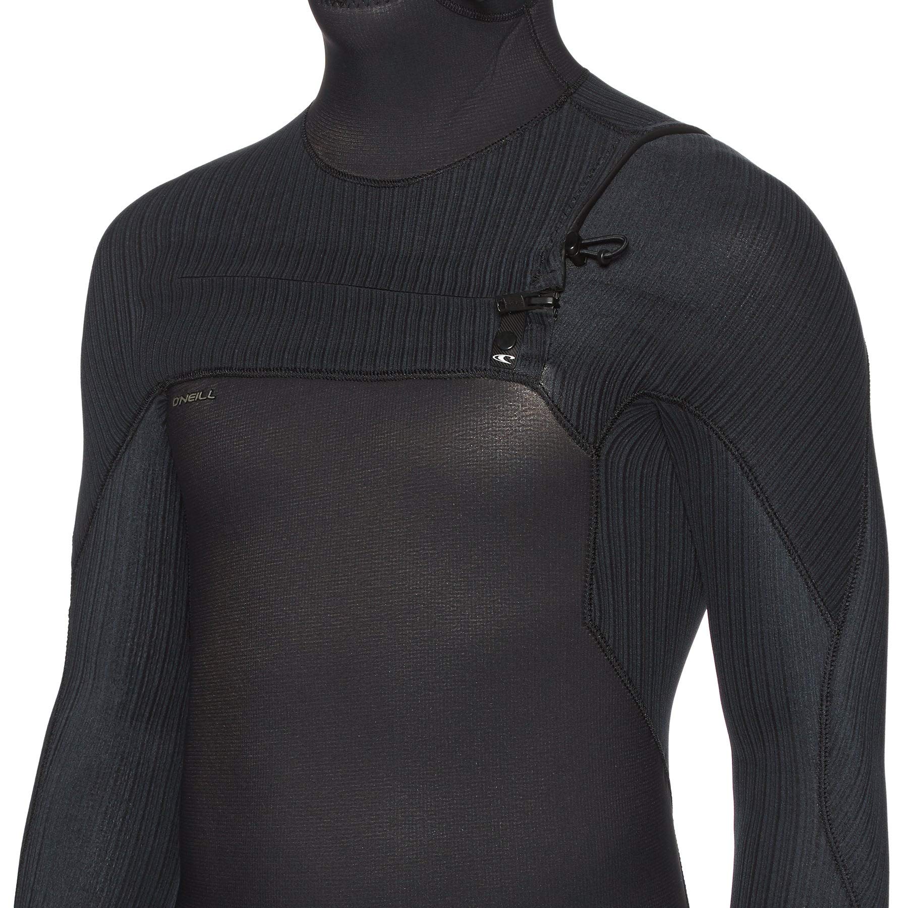 O'NEILL 2026 Hombres Hyperfreak+ 5/4mm Chest Zip con Capucha Neopreno 5347 - Black