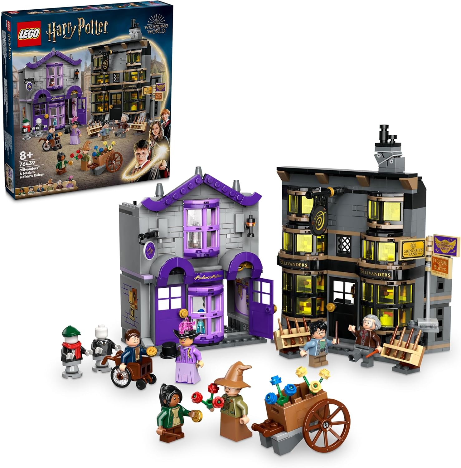 LEGO Harry Potter Ollivander and Madame Guipure, Ready-to-Wear for Magi and Wizards - Crossing Path Shops - Gift for Girls, Boys and Saga Fans from 8 Years Old 76439