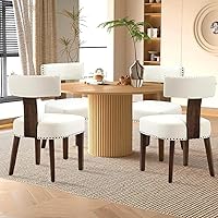 Vista 18 de Juego de 2 sillas de comedor de ratán, sillas de cocina modernas de mediados de siglo con respaldo de caña y marco de madera en acabado negro