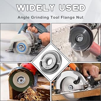 2 Pack Angle Grinding Tool Flange Nut, Angle Grinder Flange Nut, Portable Locking Plate Chuck Angle Grinder, Quick Clamping Nut