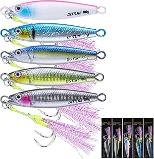 Goture メタルジグ 3D 頭部ダブルフック付き センターバランス 3D アイ 遠投 海釣 船釣 真鯛 シーバス 中深海ジギング ハードルアー フィッシングルアー 釣具