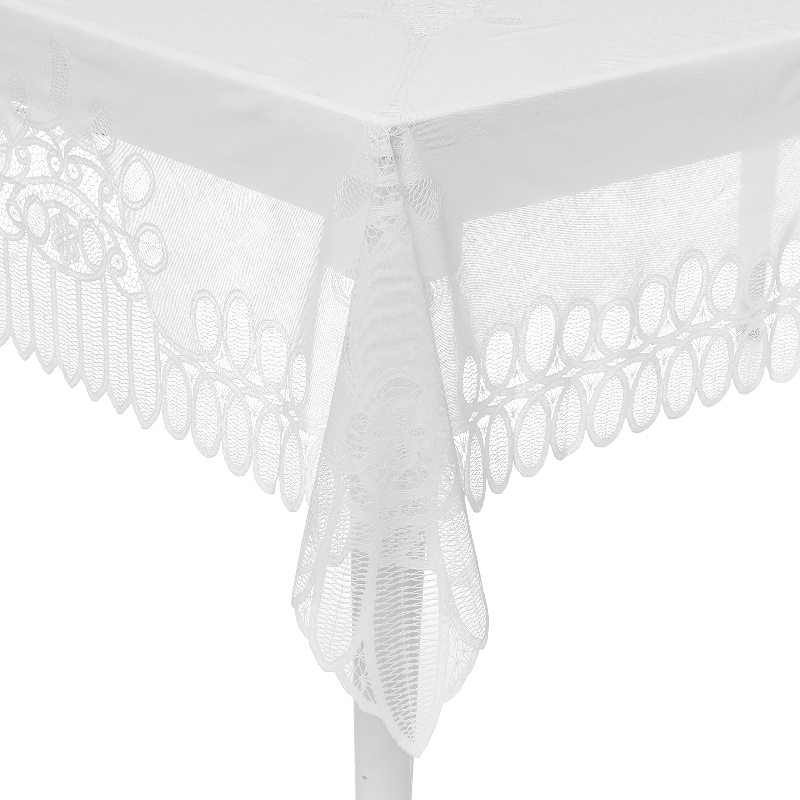 Sana Enterprises Battenberg Vinyl Lace Tablecloth 60"x90" Rectangular