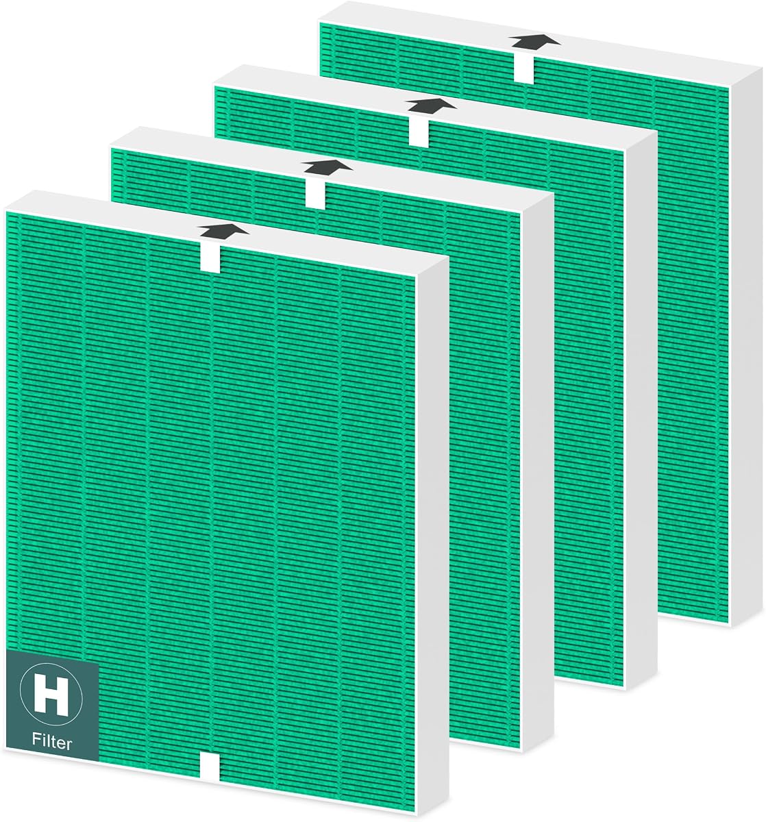 116130 Replacement Filter H for Winix 5500-2 AM80 PlasmaWave Air Purifier | 4 Pack AllerganGuardGuard High Efficiency Filter for Home Bedroom Large Room Office Pollen Pets Odor Wildfire Smoke
