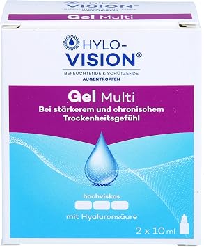 HYLO GEL Vision Multi Eye Drops 2 x 10 ml