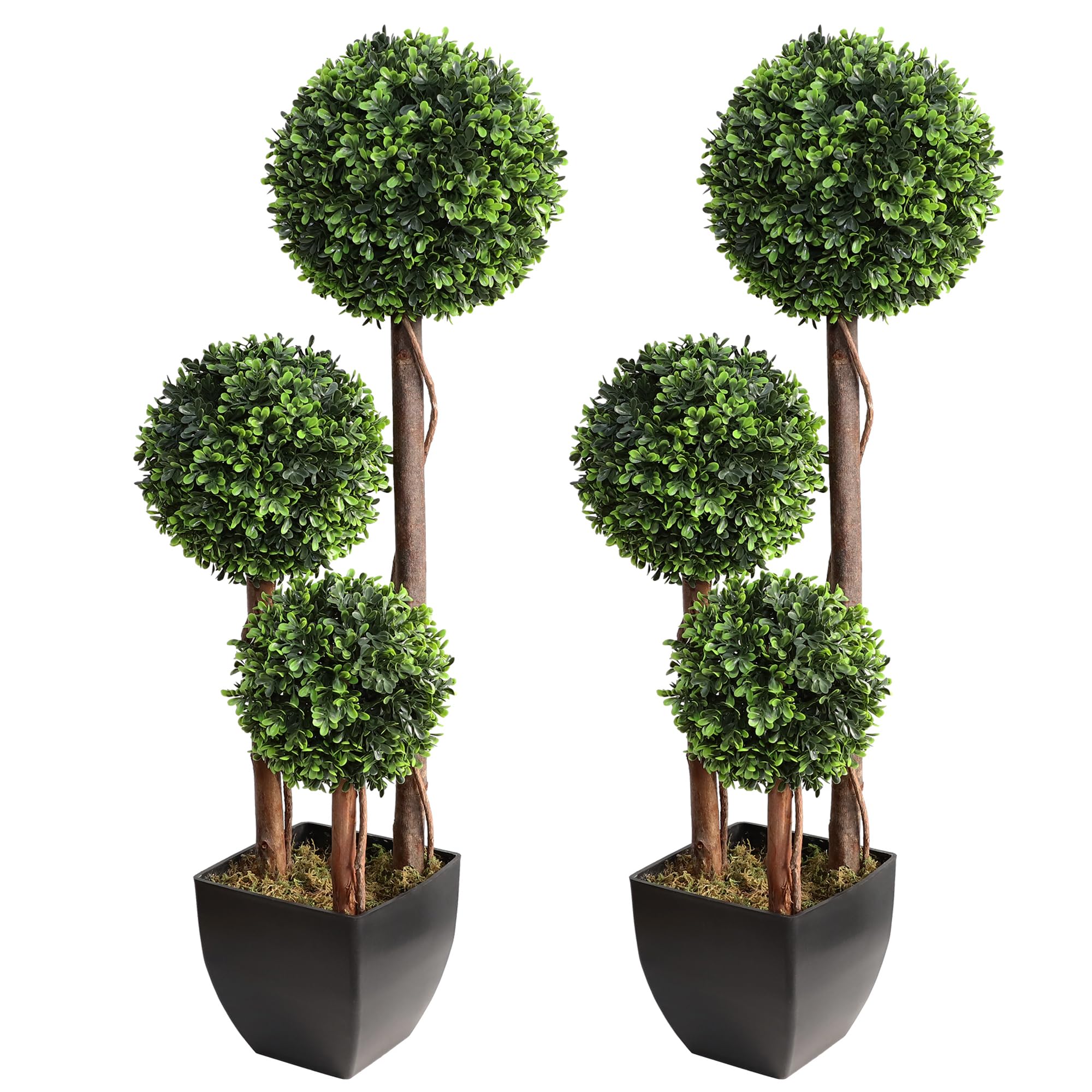 Multiball Tree Amazon.com - 35inch Artificial Topiary Ball Tree, 2pack Faux Boxwood ...