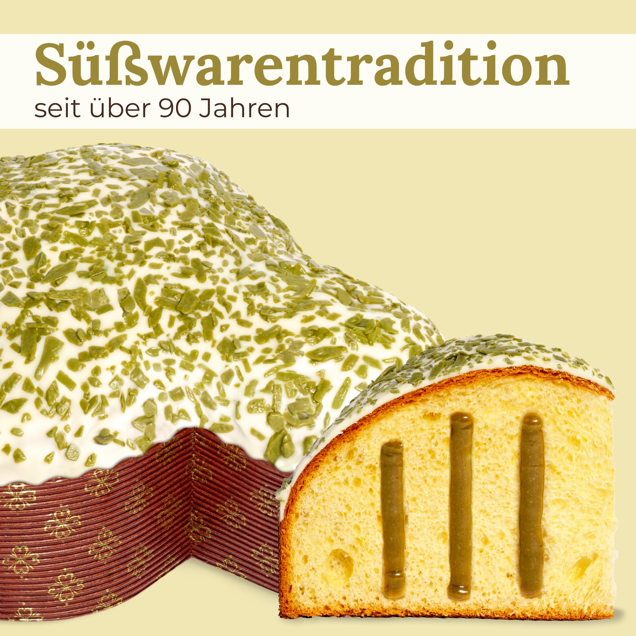 Pasticceria Fraccaro 1932 Oster-Taube mit Pistazien handgefertigt 750 g
