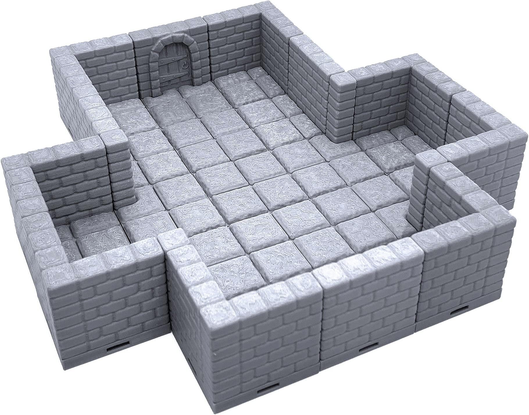 EnderToys Locking Dungeon Tiles - 3D Printed RPG Terrain For 28mm Miniatures, Halls & Passages Set