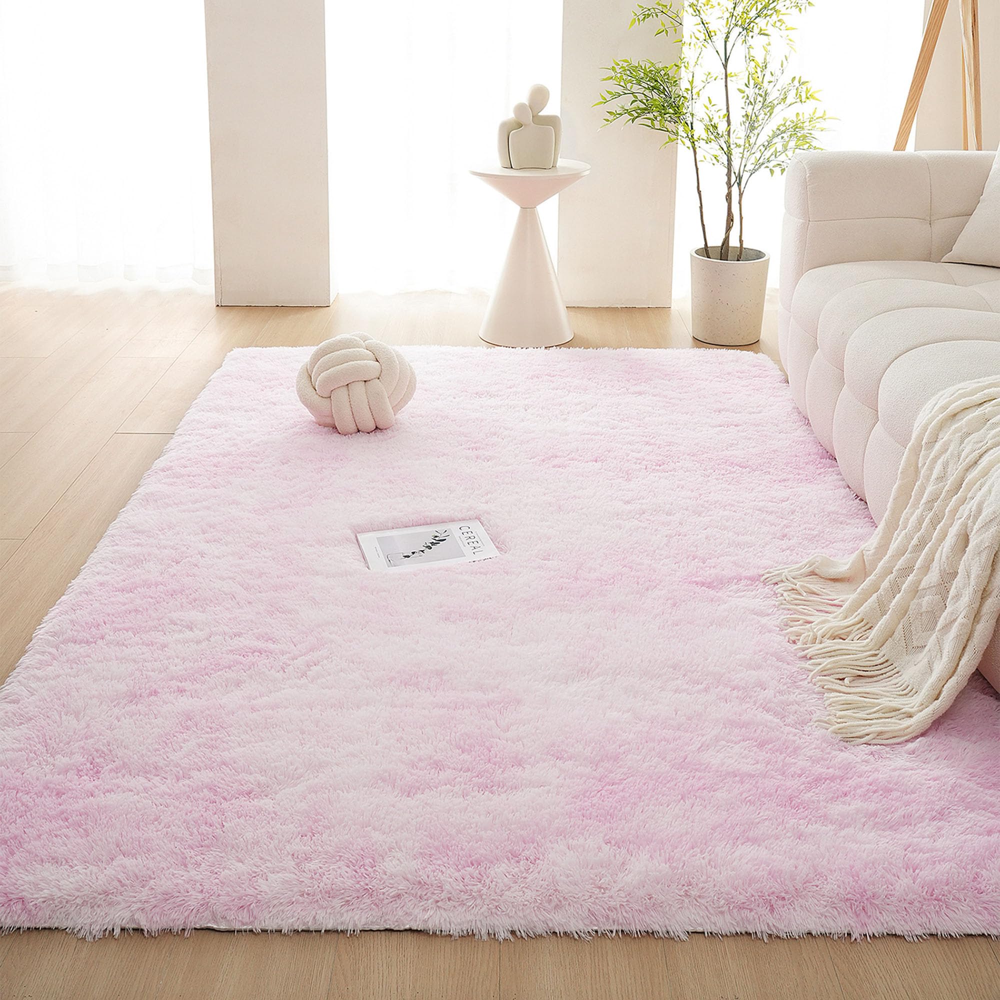 Tapis à poils longs antidérapant et doux pour chambre d'enfant