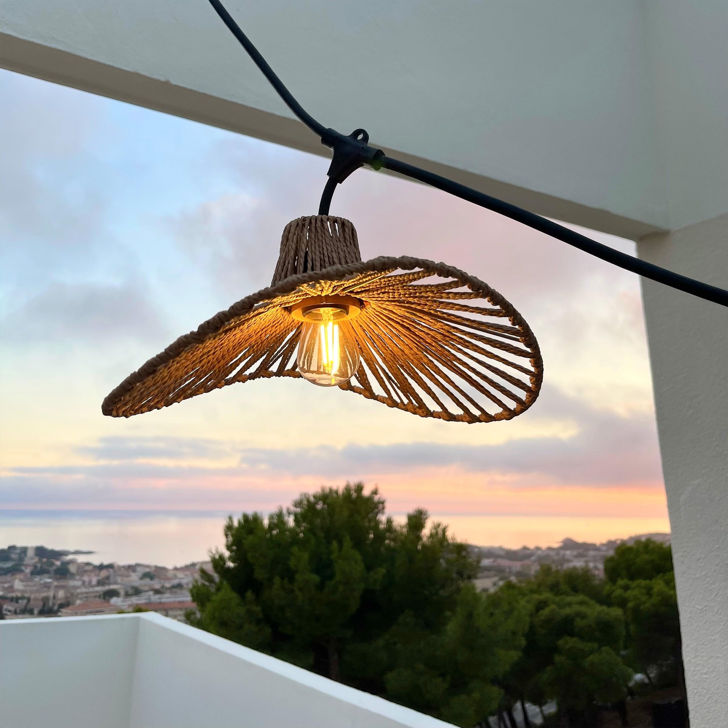Lumisky WAVY LIGHT Lichterkette für den Außenbereich, 7 Lampen, E27-Fassung, warmweiß, 6 m