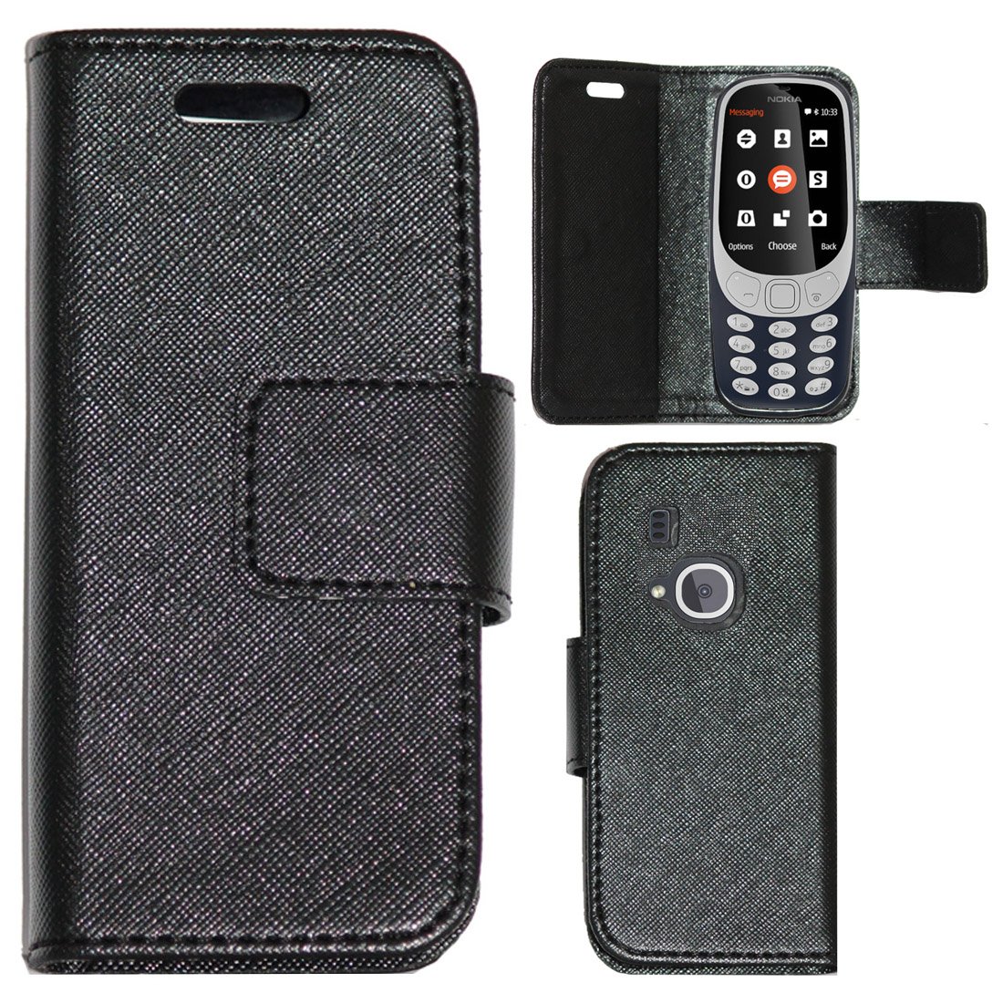 Zaoma Diary Type Flip Cover for New Nokia 3310 (2017) - Black (B071GGHKG1) Amazon Price History, Amazon Price Tracker