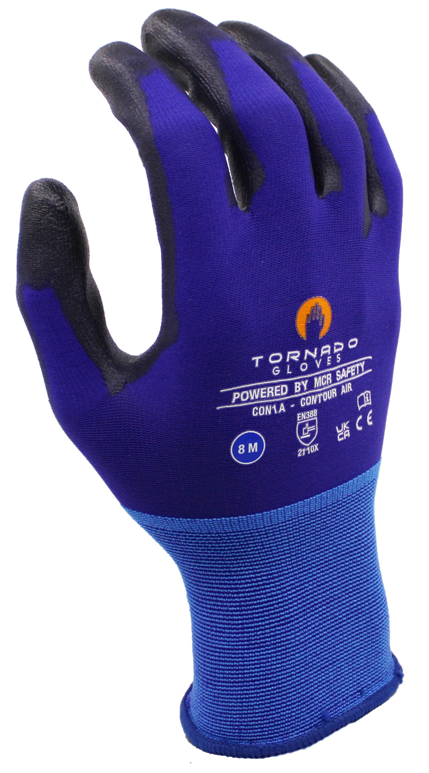 MCR Safety CONTOUR AIR/Premium rękawice montażowe/rozmiar 11, 10 par/niebieskie/najwyższa jakość/rękawice montażowe/wyprodukowane w USA/rękawice robocze odporne na przecięcie