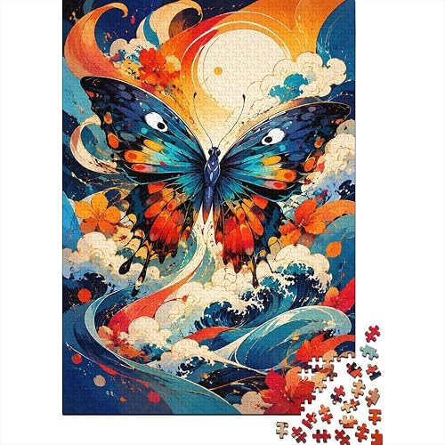 Papillon Vague Fleur 1000 Pièces Mini Puzzle pour Adultes Décoration