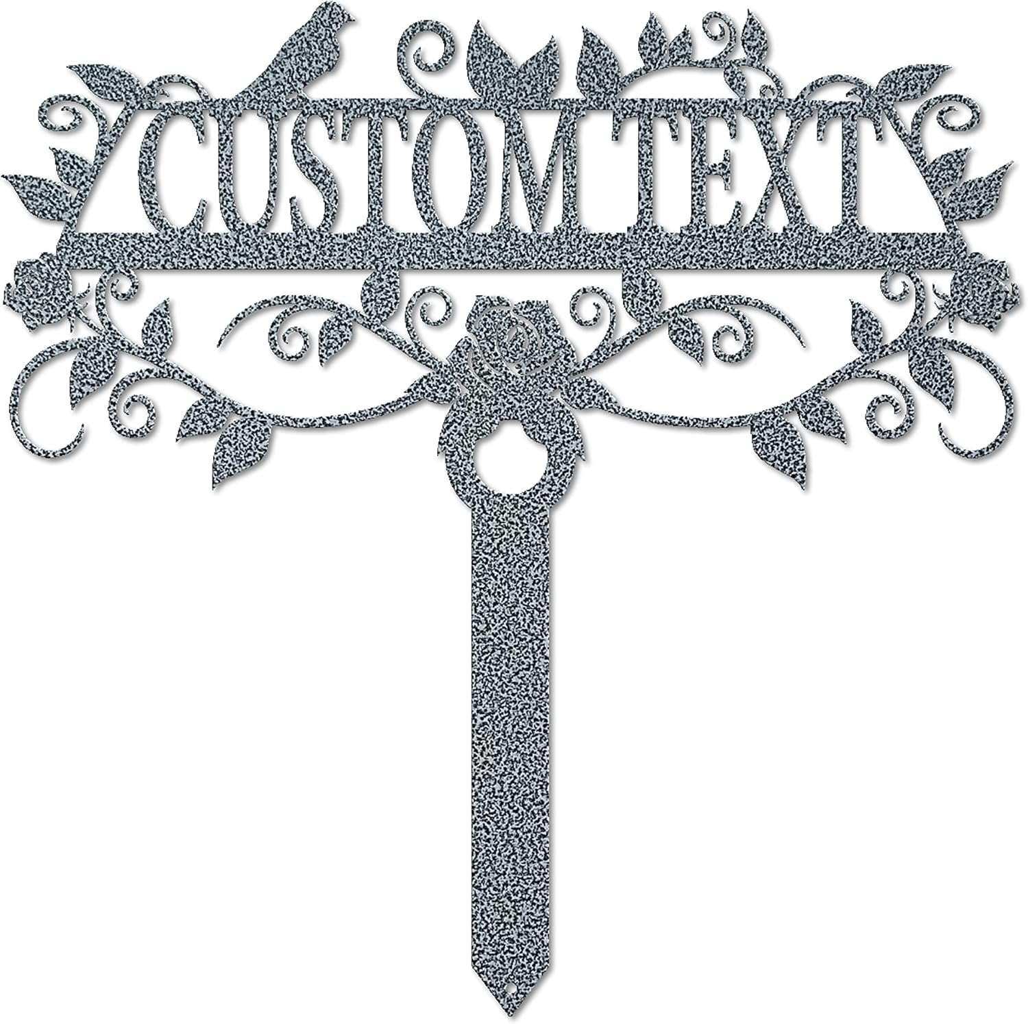 Rose Garden Custom Stake (25" W x 25" H, Hammered Copper)