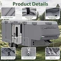 Vista 6 de Umbrauto Cubierta para caravana de 5ª rueda de 28 a 31 pies, 7 capas superiores extra gruesa, cubierta de quinta rueda, impermeable, resistente al