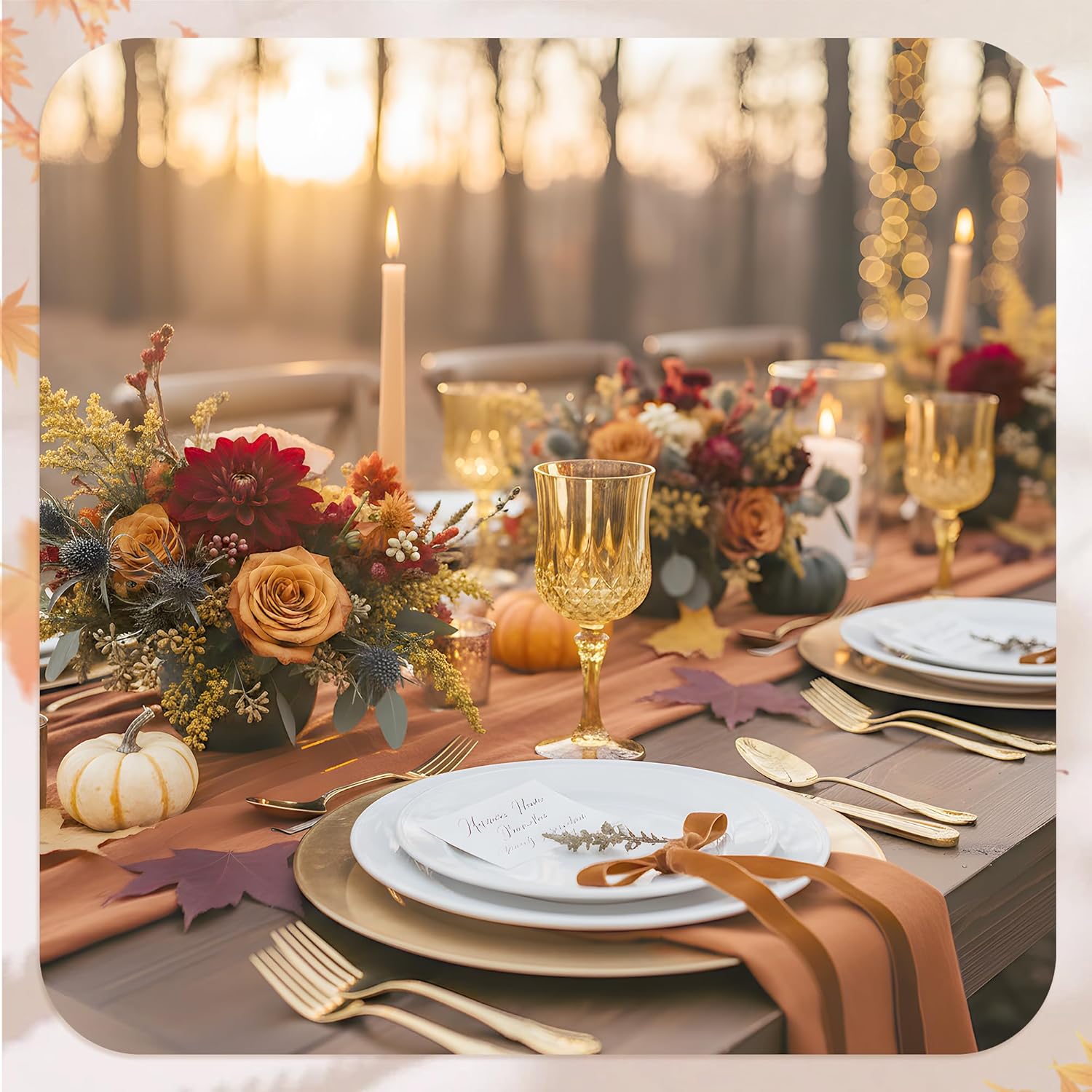 7OZ Plastic Wine Glasses, Disposable Goblets Drinking Glasses Crystal Vintage Water Cups Unbreakable Champagne for Valentine’s Day, Wedding, Parties (24, Gold) - Image 2