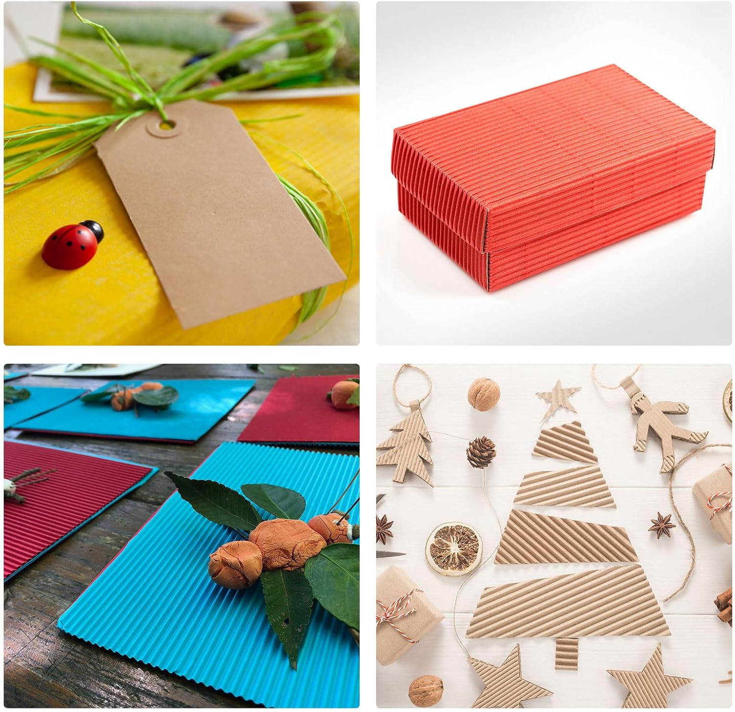 MECCANIXITY Corrugated Paper Sheets 5pcs 20inch x 14inch x 1/16inch Pink Cardboard for DIY Craft