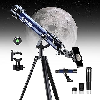 ESSLNB Telescope 70060 Telescopes for Astronomy with Adjustable Tripod Phone Adapter and Constellation Diagram 3X Barlow Lens