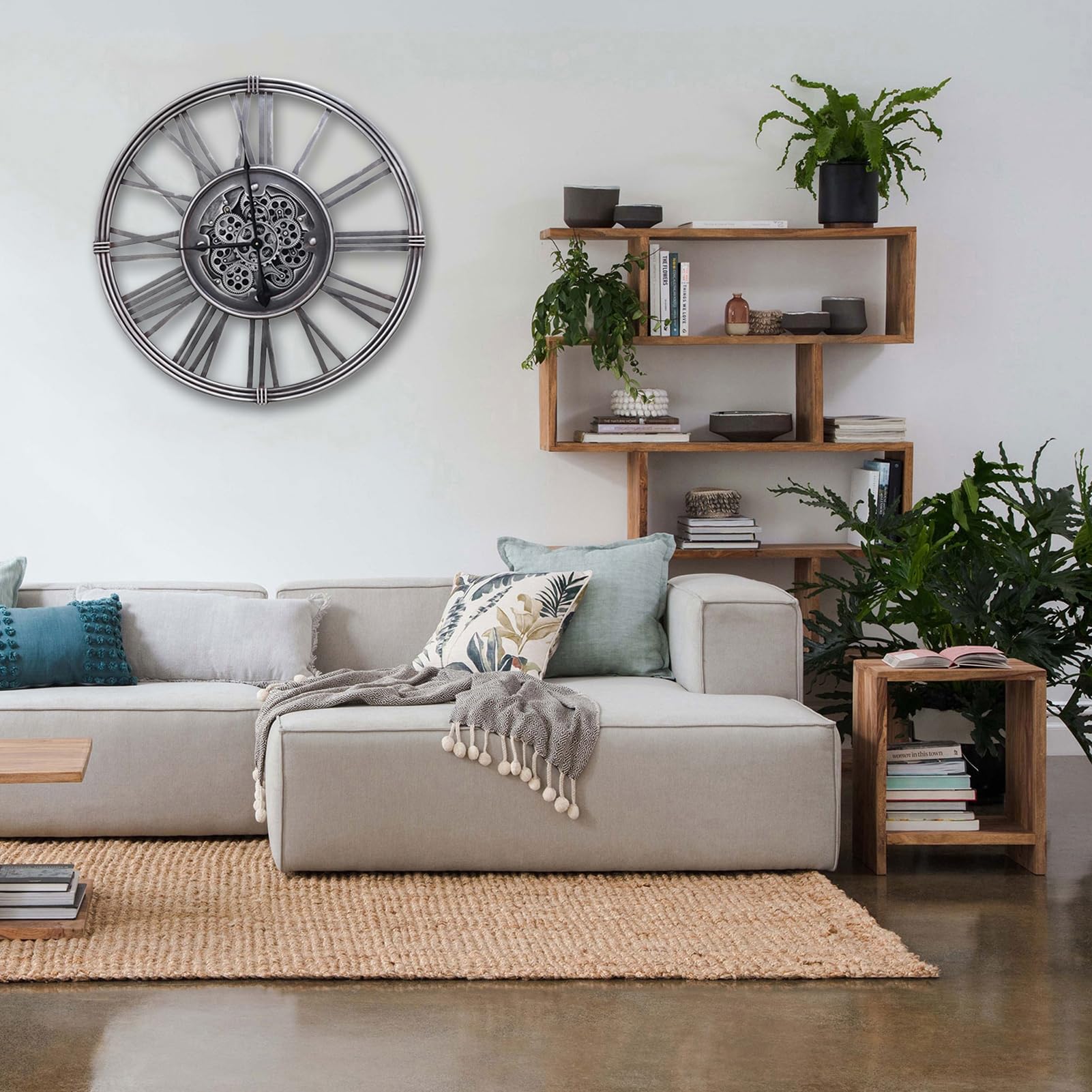 Amazon.co.jp: レトロな鉄製ヴィンテージ丸型電池式壁掛け時計 - 動く