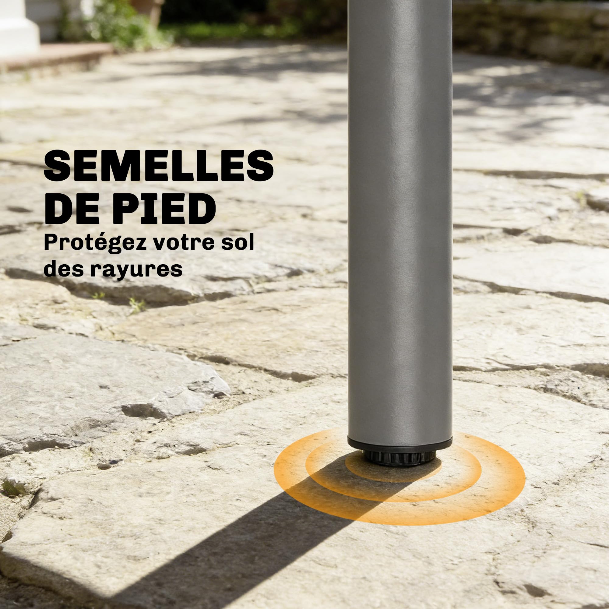 Outsunny Table de Jardin rectangulaire 165 x 80 cm métal Gris foncé
