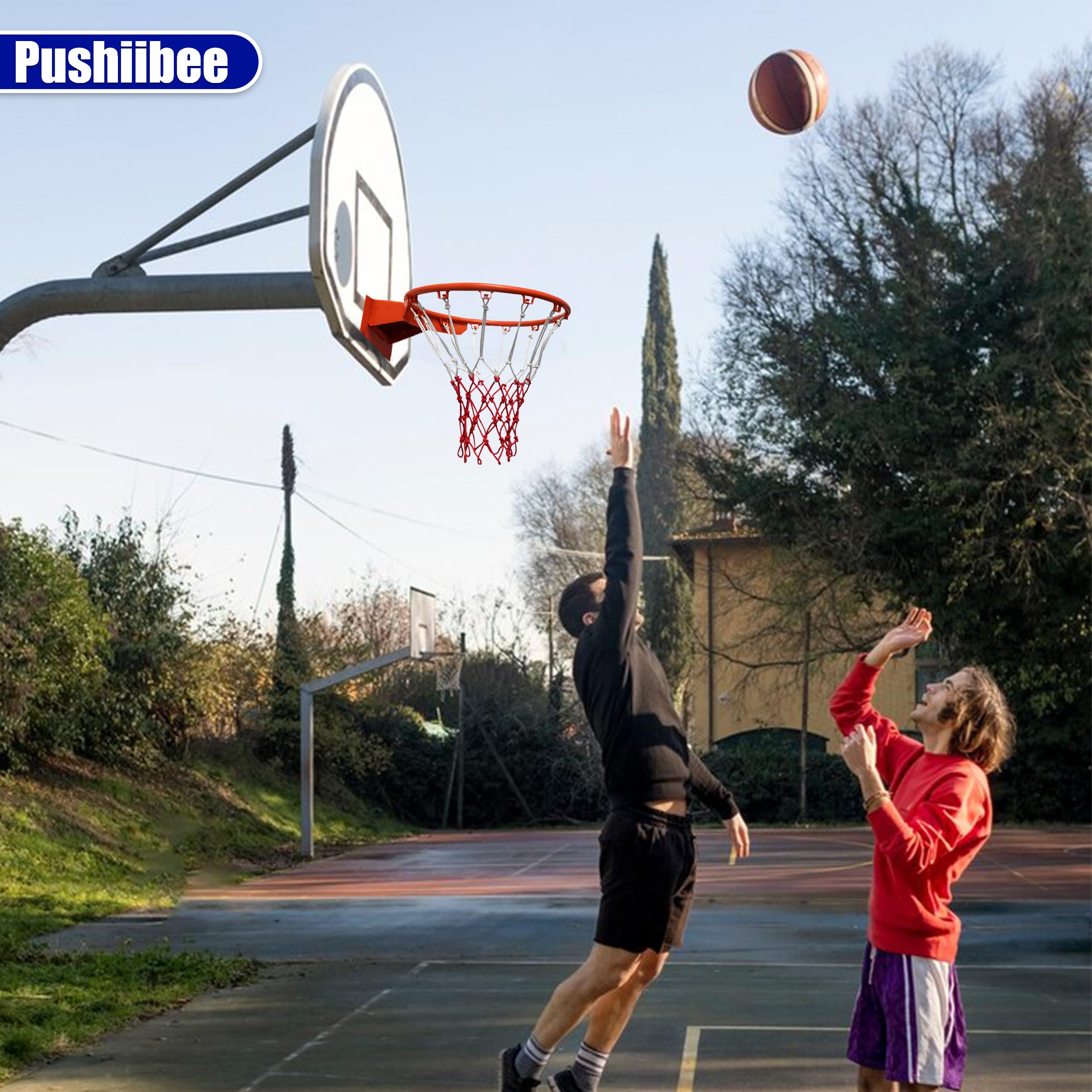 Red de Baloncesto, 4 Unidades Red para Canasta Resistente a la Intemperie, Red de Repuesto para Canasta Accesorio para Escuela, Parque, Patio, Interior y Exterior