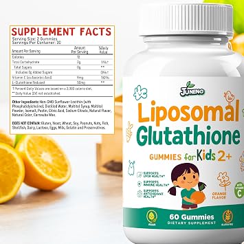 Liposomal Glutathione Gummies for Kids, Vitamin C Immune Support