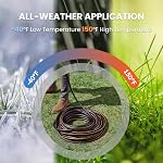 Giraffe Tools Couche de jardin 25 ft, Housse de jardin noir lourd 5/8 po, Hose d'eau en caoutchouc, sans évier, tuyau de jardinage de toit avec raccords hommes à femmes, noir et orange