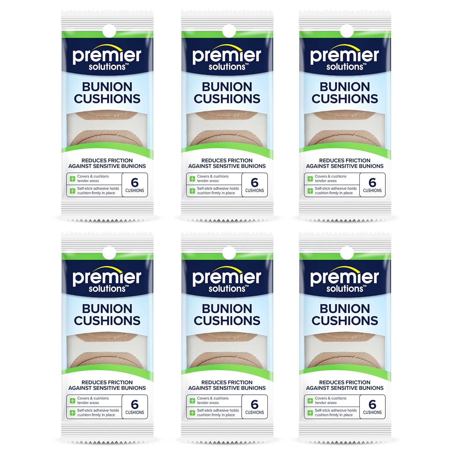 Premier Solutions™ Bunion Cushions 6 ct, reduces friction