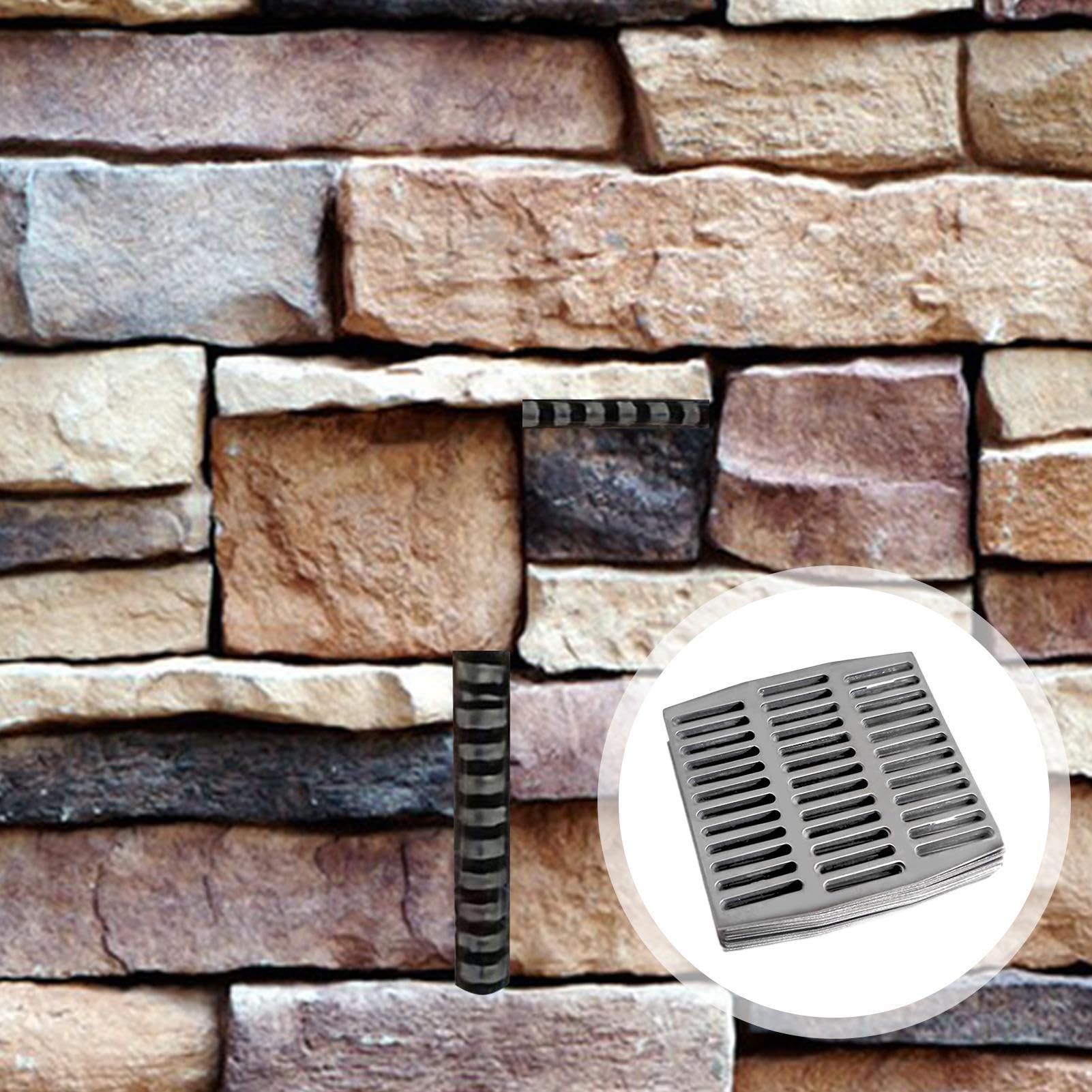 Copertura per fori di sfiato – Griglia di ventilazione da parete | rete resistente alle intemperie, facile montaggio, protezione piatta, struttura robusta, griglia con fori per muratura, paret