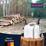 hünersdorff Bidons doubles/Bidons combinés pour carburant et huile avec 2 tuyaux d'écoulement, 3 + 1,5 litres, homologation UN, Made in Germany - 7