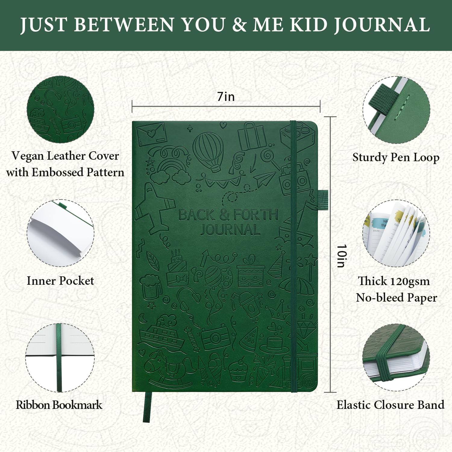 Just Between You and Me Kid Journal - A Back & Forth Journal for Grown-Up & Kid / Parent & Child to Strengthen Bond, Build Communication, and Share Memories, Interactive Writing Prompts for Kids & Adults, Gift for Girls Boys, 7