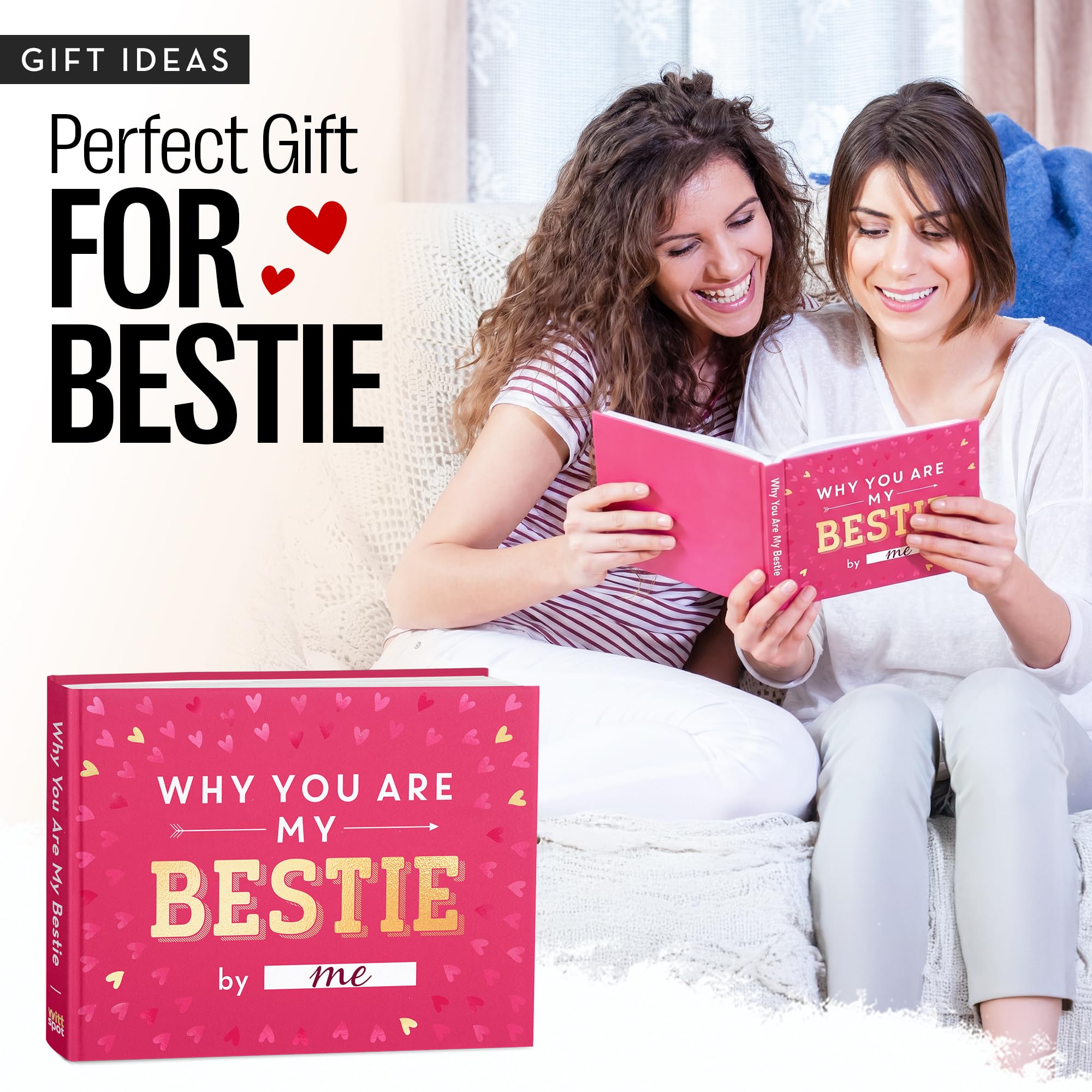 Livre « Why You Are My Bestie » – Cadeau unique pour femme, cadeau d'amitié pour femme, cadeau d'anniversaire – Cadeau de Noël personnalisé pour les meilleures amies