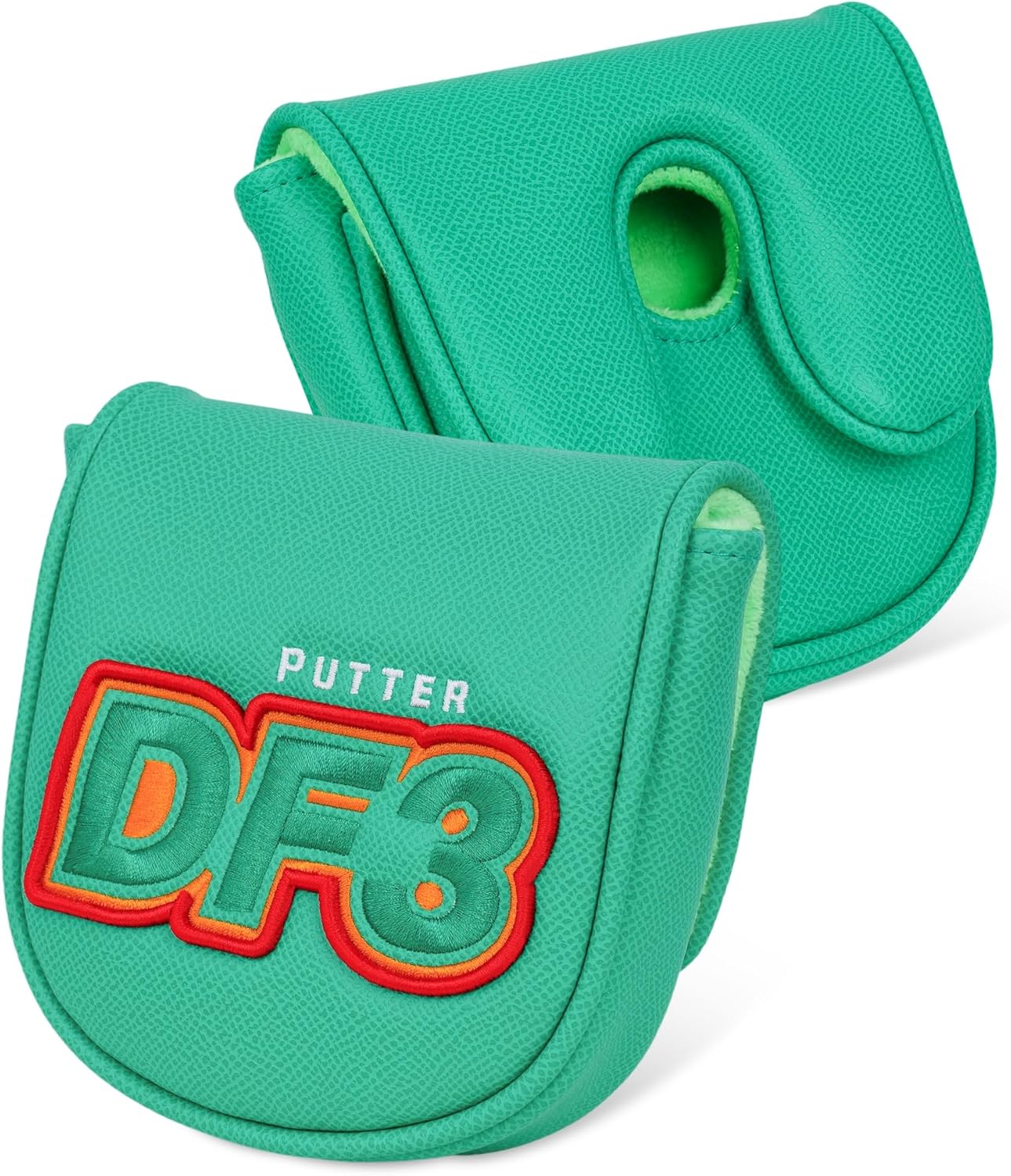 Big Teeth Golf Putter Covers Df3 Mallet Putter Headcover Magnetic Closure, Df3 Putter Cover Headcover Leather Mallet Putter Covers for Df3 Putter