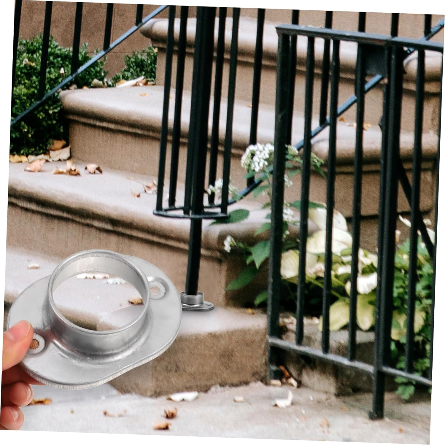 balacoo 30pcs Round Tube Connection Bases for Deck Railing Easy to Install Post Flange Supports for Enhanced Stability and Elegant Design