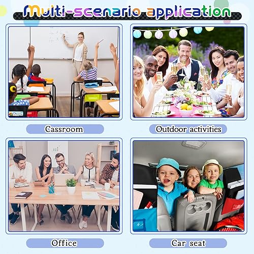 Miniatura 7 de Maitys 24 bolsillos de almacenamiento para sillas de 16 x 19 pulgadas, organizador grande para asientos de aula, almacenamiento de asientos de 8